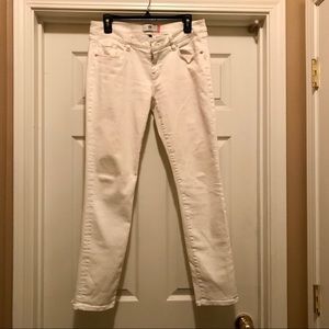 CAbi White Slim Boyfriend Jeans